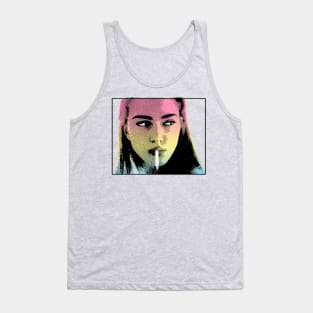 Aesthetic Cigarette Girl ∆∆∆∆ Graphic Design/Illustration Tank Top